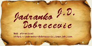 Jadranko Dobrečević vizit kartica